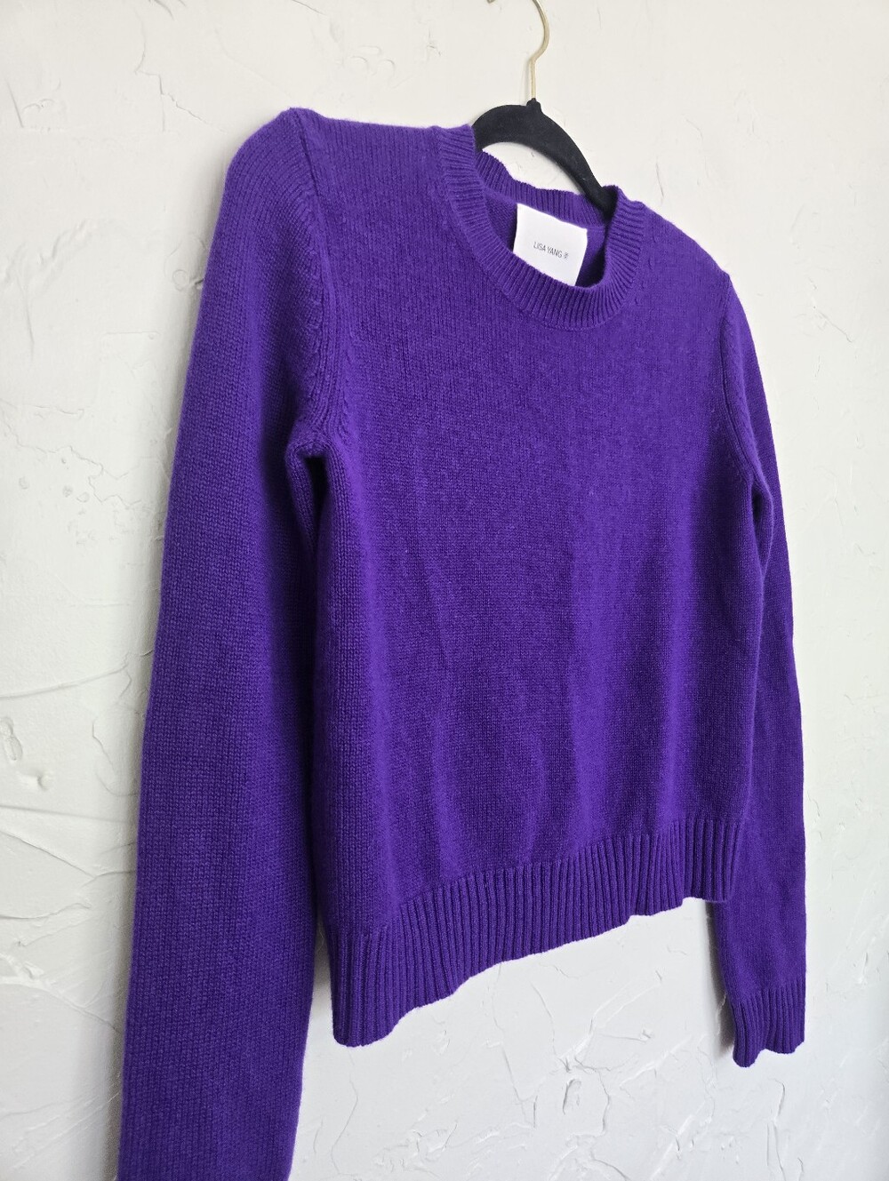 Lisa Yang Cashmere Bright Purple Crewneck Sweater, XS - Picture 4 of 9
